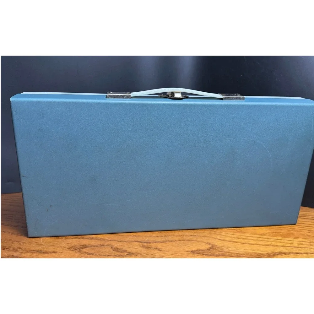 Vintage Smith-Victor Metal Slide Storage Case - w/47 35mm slides, from 1969+